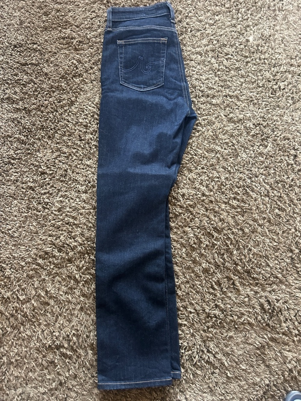 Ag Adriano Goldschmied The Mari Dark Indigo Slim Straight Jeans